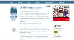Desktop Screenshot of churchillmedicalcentre.com