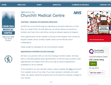 Tablet Screenshot of churchillmedicalcentre.com